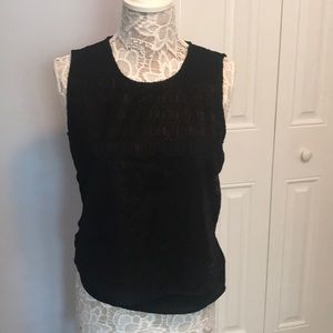 Banana republic black sleeveless top